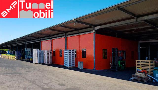 Sei tende scorrevoli con teli in pvc per interfrutta di lecce Tettoia con telo scorrevole