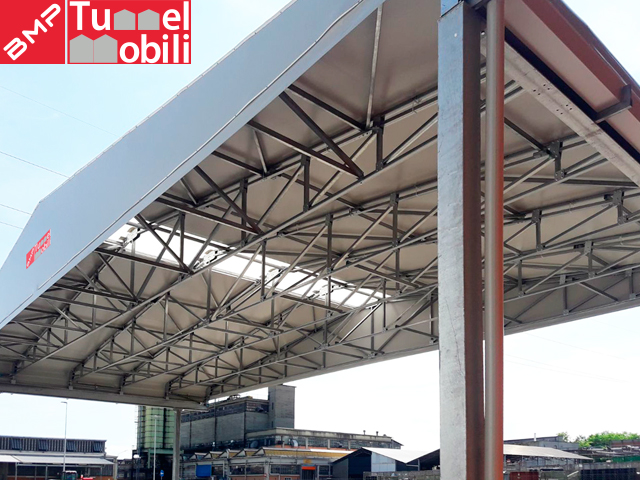 Tettoia in pvc a san maurizio canavese (torino) per lindustria ... Coperture in pvc per tettoie