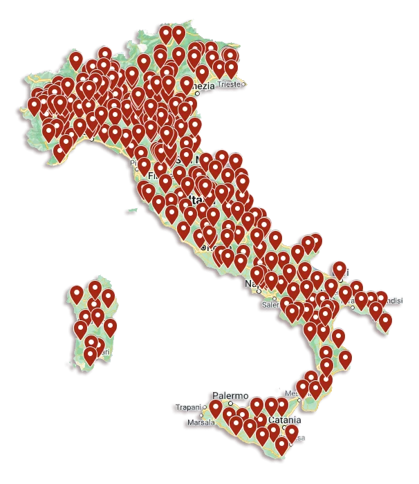 Mappa delle installazioni di Tunnel Mobili