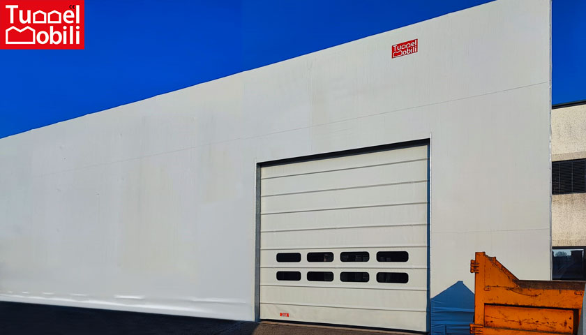 coperture mobili Vista laterale della copertura mobile